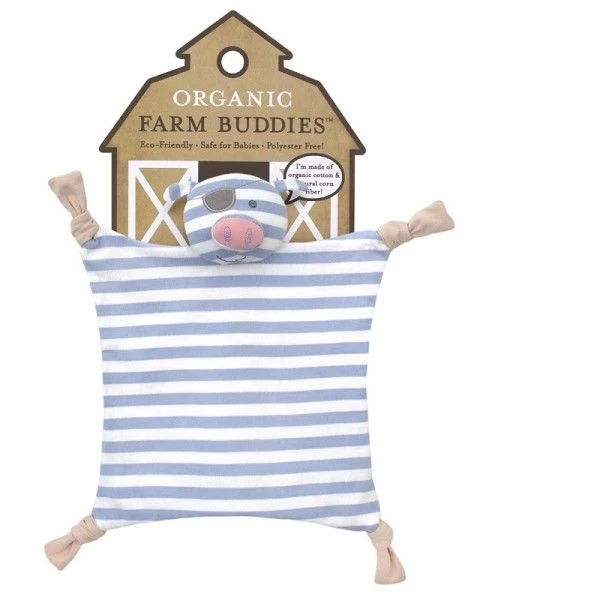 Apple Park™ Doudou Plat Mouchoir Organic Farm Buddies™ Cochon Pirate - Doudou Bio – Image 3