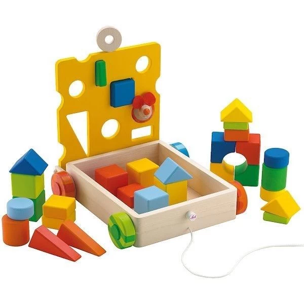 Boite à Forme à Trainer Cube Souris Sevi 1831 - Jouets En Bois
