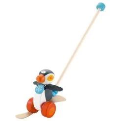 Canne à Pousser Bébé Pingouin Sevi 1831 - Jouets En Bois