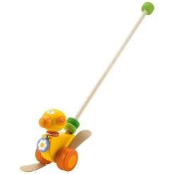 Canne à Pousser Bébé Canard Orange Sevi 1831 - Jouets En Bois