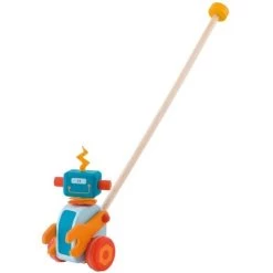 Canne à Pousser En Bois Robots Mécano Sevi 1831 - Jouets En Bois