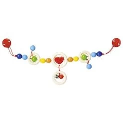 Chaîne De Poussette Cœurs Arc En Ciel Heimess - Jouets Bébé Bio