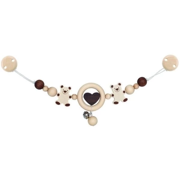 Chaîne De Poussette Ours & Cœur Heimess - Jouets Bébé Bio