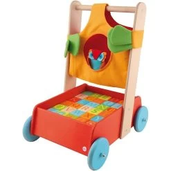 Chariot De Marche & Cubes Alphabet Hibou Sevi 1831 -Chariots En Bois