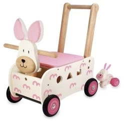 Chariot De Marche En Bois 3 En 1 Lapine Rosa Blanche I'm Toy®- Chariot Enfants