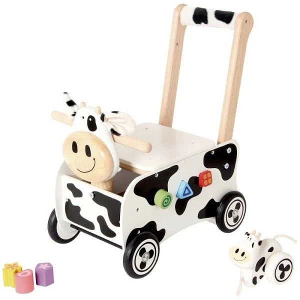 Chariot De Marche En Bois 3 En 1 Vache Clara I'm Toy® - Jouets En Bois – Image 2