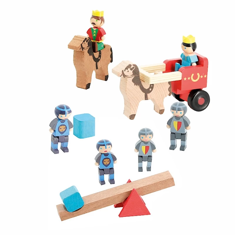 Figurines En Bois Coffret Roi, Reine Et Chevaliers Jeujura | Ref: 8278 - Jouets Ecologiques