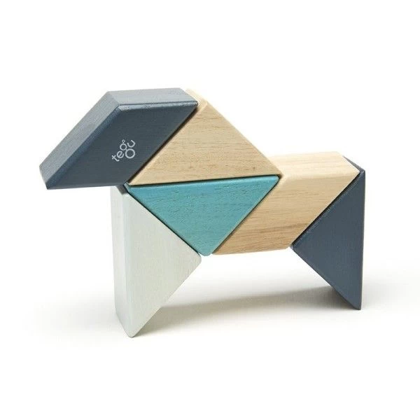 Cubes En Bois Magnétiques Tegu® Prism Pocket Pouch Bleus - Jouets En Bois – Image 3