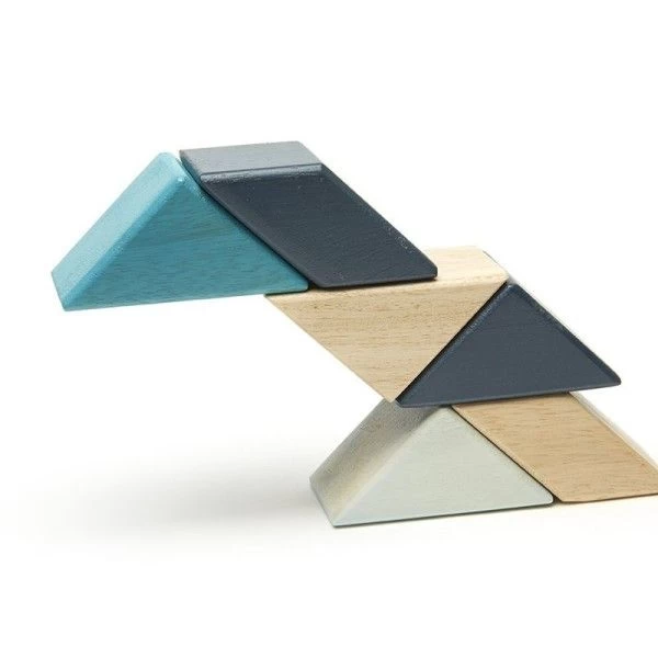 Cubes En Bois Magnétiques Tegu® Prism Pocket Pouch Bleus - Jouets En Bois – Image 4