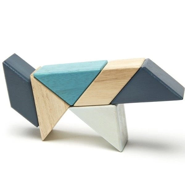 Cubes En Bois Magnétiques Tegu® Prism Pocket Pouch Bleus - Jouets En Bois – Image 5
