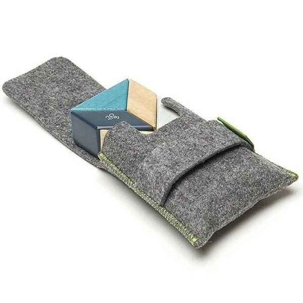 Cubes En Bois Magnétiques Tegu® Prism Pocket Pouch Bleus - Jouets En Bois – Image 6