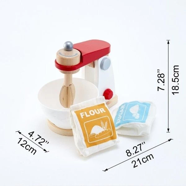 Dinette Cuisine Mixeur En Bois Kitchen Aid Blanc Hape® - électroménager Jouet – Image 5