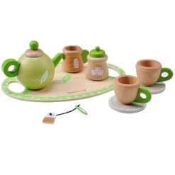Dinette Plateau Service à Thé En Bois EverEarth® - Jouets Bois