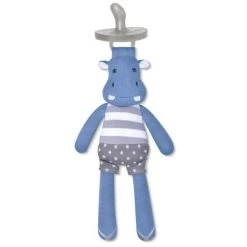 Doudou Attache Sucette Hippo Jojo 25 Cm Apple Parkâ„¢-Jouets Bio Apple Parkâ„¢