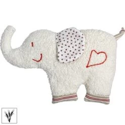 Doudou Bouillotte Eléphant 30 Cm Coton Bio Epeautre Efie® - Doudou Bio Naturel Efie