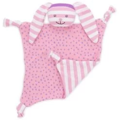 Doudou Carré Plat Hochet Apple Park™ Lapine HiP Hop Coton Bio 30 Cm - Organic Farm Buddies™