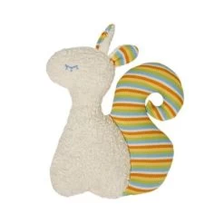 Doudou Hochet Efie® Écureuil Coloré 21 Cm Coton Bio Naturel - Doudou Bio Naturel Efie