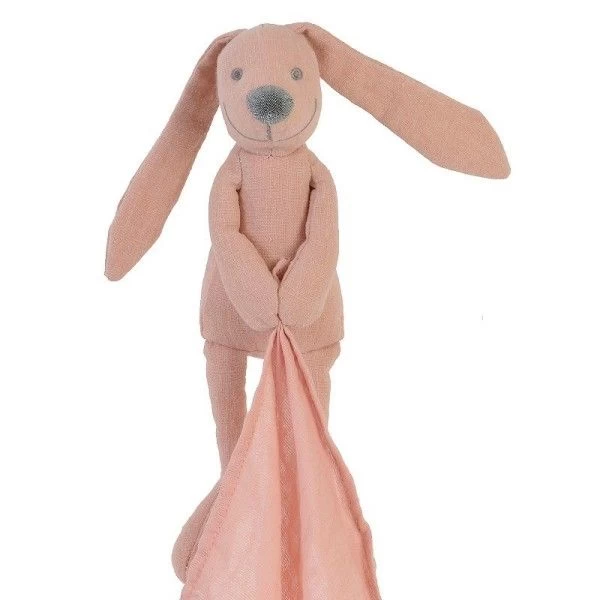 Doudou Lange Lapin Richie Vieux Rose En Lin 37 Cm Happy Horse® - Doudou – Image 2