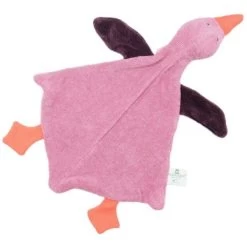 Doudou Marionnette à Doigt Oie Rosalie 30 Cm Nanchen Natur® Coton & Laine Bio- Jouet Bio