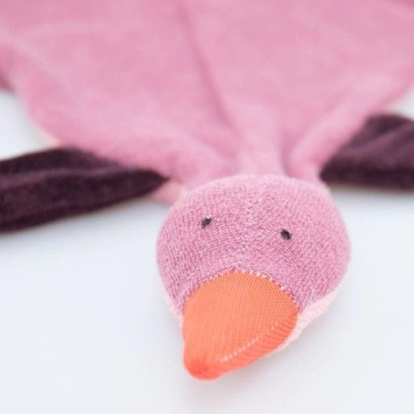 Doudou Marionnette à Doigt Oie Rosalie 30 Cm Nanchen Natur® Coton & Laine Bio- Jouet Bio – Image 4