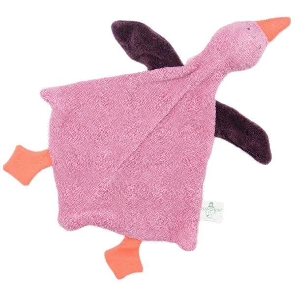 Doudou Marionnette à Doigt Oie Rosalie 30 Cm Nanchen Natur® Coton & Laine Bio- Jouet Bio