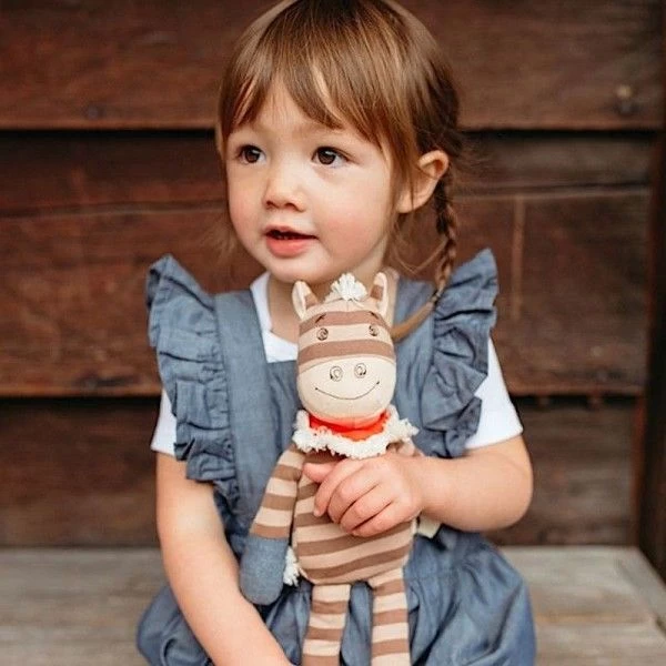 Doudou Peluche Clyde Le Poney 36 Cm Apple Park™-Jouets Bio Apple Park™ – Image 2