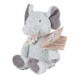Doudou Peluche Coton Bio Petit éléphant 18cm Tikiri® - Jouet Bio