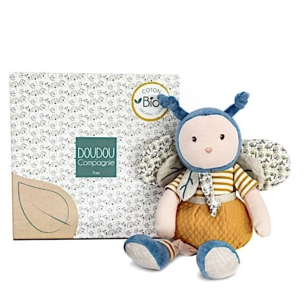 Doudou Peluche Pollen L'abeille 30cm Coton Bio Doudou Et Compagnie® - Doudou Bio Français – Image 7