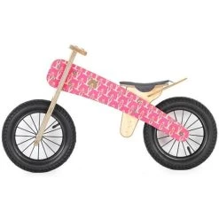 Draisienne Dip Dap® 12 Pouces Ours Rose Avec Sacoche - Draisienne Bois