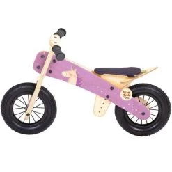 Draisienne En Bois Dip Dap® 10 Pouces 2 Ans Licorne Mini Selle Grise - Draisienne Bois