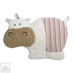 Efie Doudou Bouillotte Noyaux Cerises Hippopotame 32 Cm - Coton Bio