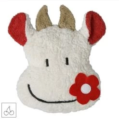 Doudou Bouillotte Efie®Noyaux De Cerise Vache Coloré 28 Cm - Coton Bio