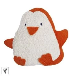 Doudous Bouillotte Épeautre Pingouin 25 Cm Blanc & Orange Efie® - Doudou Bio Naturel Efie