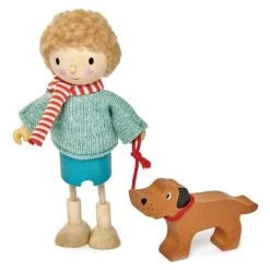Figurine Maison De Poupées Mr Goodwood Et Son Chien Tender Leaf Toys® - Jouets En Bois