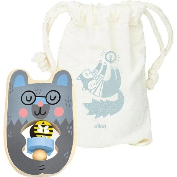 Hochet En Bois ' Ourson Teddy' De Michelle Carlsund Vilac® - Jouets En Bois – Image 2