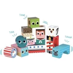 Hochets En Bois Sensoriel 11 Cubes Sonores De La Mer Ingela P.Arrhenius Vilac®- Jouets En Bois