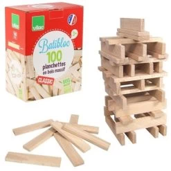 Jeu De Construction Batibloc 100 Planchettes Bois Naturel Vilac® - Jouets En Bois