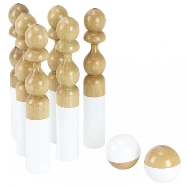 Jeu De Quilles En Bois Naturel 6 Quilles Laquées 'So Chic' Vilac® - Jouets En Bois France