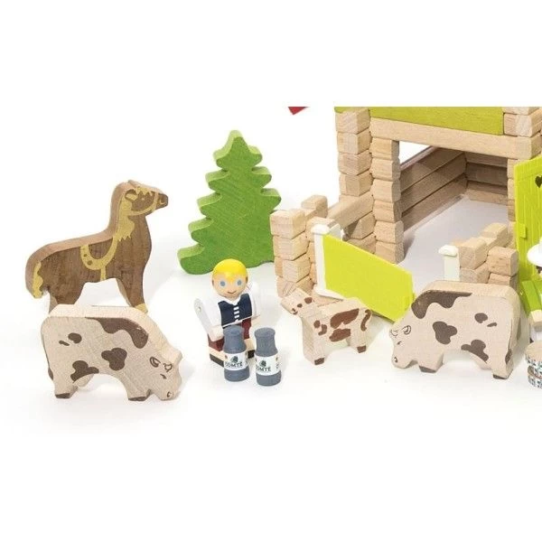 Jeujura Chalet à Comté Avec Camion Et Animaux 180pcs | Ref: 8054 - Jouets En Bois Jeujura – Image 3