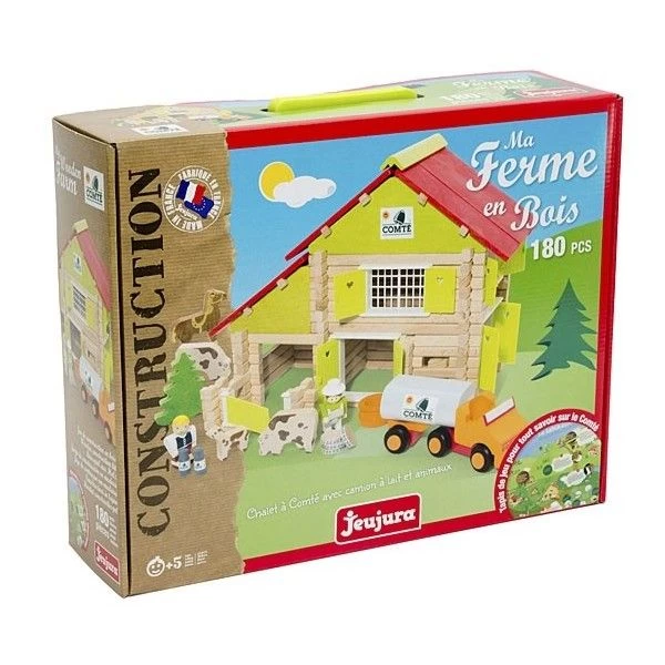 Jeujura Chalet à Comté Avec Camion Et Animaux 180pcs | Ref: 8054 - Jouets En Bois Jeujura – Image 4