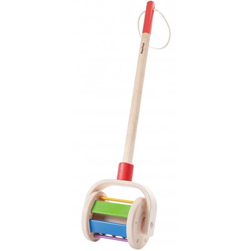 Jouet Canne à Pousser Bébé Plantoys Marche & Roule - Jouet En Bois