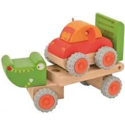 Jouet Camion Remorque En Bois Animaux Jungle Wonderworld®- Jouets En Bois
