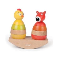 Jouet En Bois Basculo Zigolos Renard & Poussin Janod - Jouets écologiques