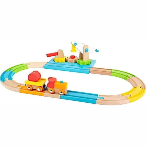 Jouet En Bois Circuit De Train En Bois Grue Junior Small Foot By Legler® - Train En Bois – Image 2