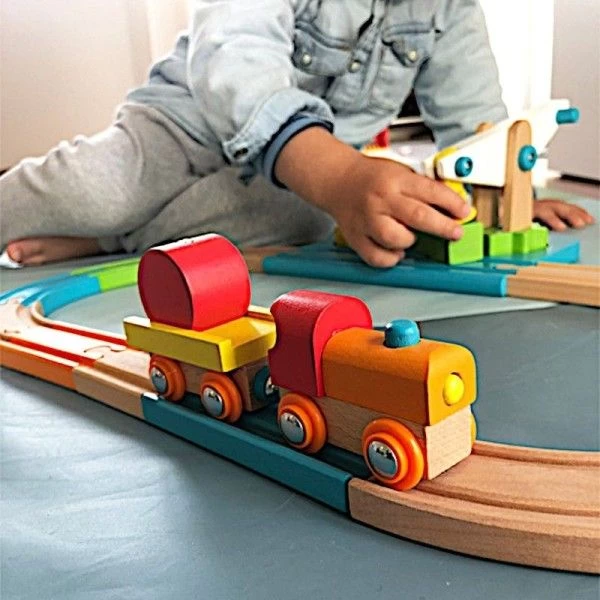 Jouet En Bois Circuit De Train En Bois Grue Junior Small Foot By Legler® - Train En Bois – Image 6