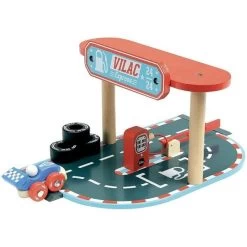 Jouet En Bois Circuit Voiture Vilacity Station Service Vilac®- Jouets En Bois