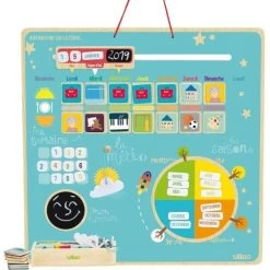 Jouet En Bois D'Eveil Semainier Magnétique 'Aujourd’hui Sur La Terre' Vilac® - Jouets En Bois