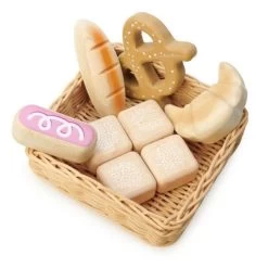 Jouet En Bois Dinette Marchande Panier Osier Boulanger Tender Leaf Toys® - Jouets Bébé 3 Ans