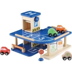 Jouet En Bois Garage Parking Petites Voitures EverEarth® - Jouets Bois