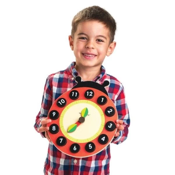 Jouet En Bois Horloge D'apprentissage Coccinelle Tender Leaf Toys® - Jouets Apprentissage – Image 2